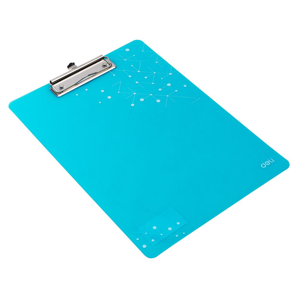 DELI EF75632 A4 PVC CLIPBOARD TRANS.BLUE DELI EF75632 A4 PVC CLIPBOARD TRANS.BLUE