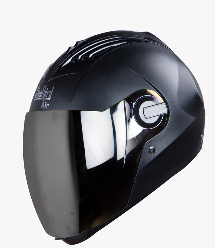 STEELBIRD SBA-2 DASHING BLACK C/V (L) + EXTRA SILVER VISOR