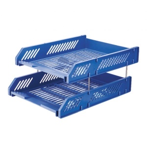 DELI E9208 PLASTIC TRAY 2 TIER BLUE DELI E9208 PLASTIC TRAY 2 TIER BLUE