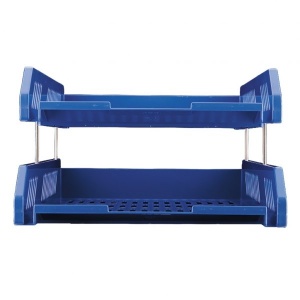 DELI E9208 PLASTIC TRAY 2 TIER BLUE DELI E9208 PLASTIC TRAY 2 TIER BLUE