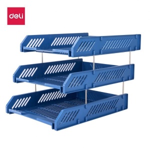 DELI E9209 PLASTIC TRAY 3 TIER BLUE DELI E9209 PLASTIC TRAY 3 TIER BLUE