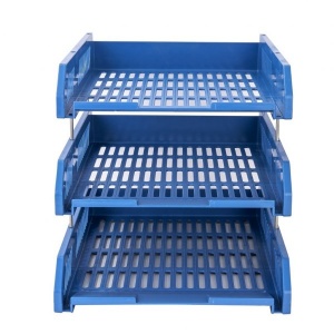 DELI E9209 PLASTIC TRAY 3 TIER BLUE DELI E9209 PLASTIC TRAY 3 TIER BLUE