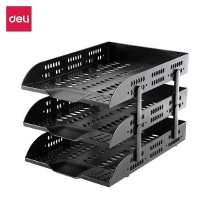 DELI E9215 PLASTIC EXEC TRAY 3TIER BLACK DELI E9215 PLASTIC EXEC TRAY 3TIER BLACK