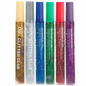 DELI A71101 GLITTER GLUE 12ML 6 COLORS DELI A71101 GLITTER GLUE 12ML 6 COLORS