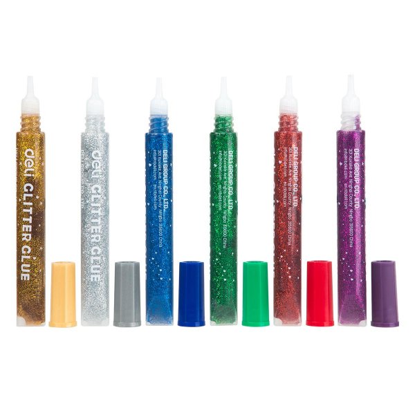 DELI A71101 GLITTER GLUE 12ML 6 COLORS DELI A71101 GLITTER GLUE 12ML 6 COLORS