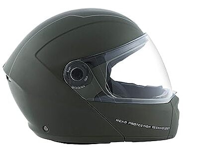 STUDDS NINJA ELITE MILITARY GREEN WITH CARBON STRIP C/V (L)