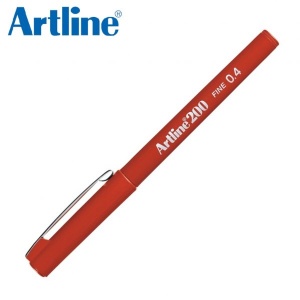 ARTLINE FINEPOINT PEN 0.4mm EK-200N RED