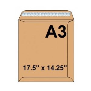 ENVELOPE-A3- 17.5 x 14.25 - 120gsm BROWN