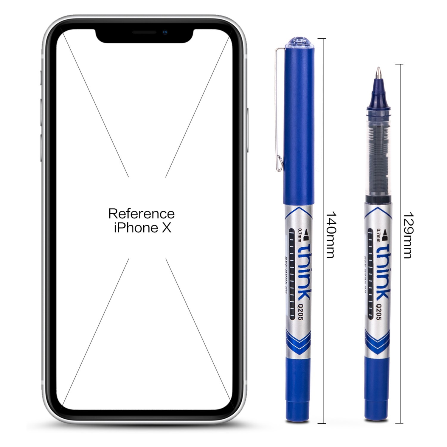 DELI Q20530 THINK ROLLER PEN 0.7MM BLUE DELI Q20530 THINK ROLLER PEN 0.7MM BLUE