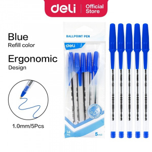 DELI Q4-MT-BLUE CRYSTAL BIROS 1.0MM  PKT/5s