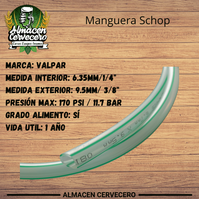 Manguera Schopera Valpar 3/8" mt Manguera Schopera Valpar 3/8" mt
