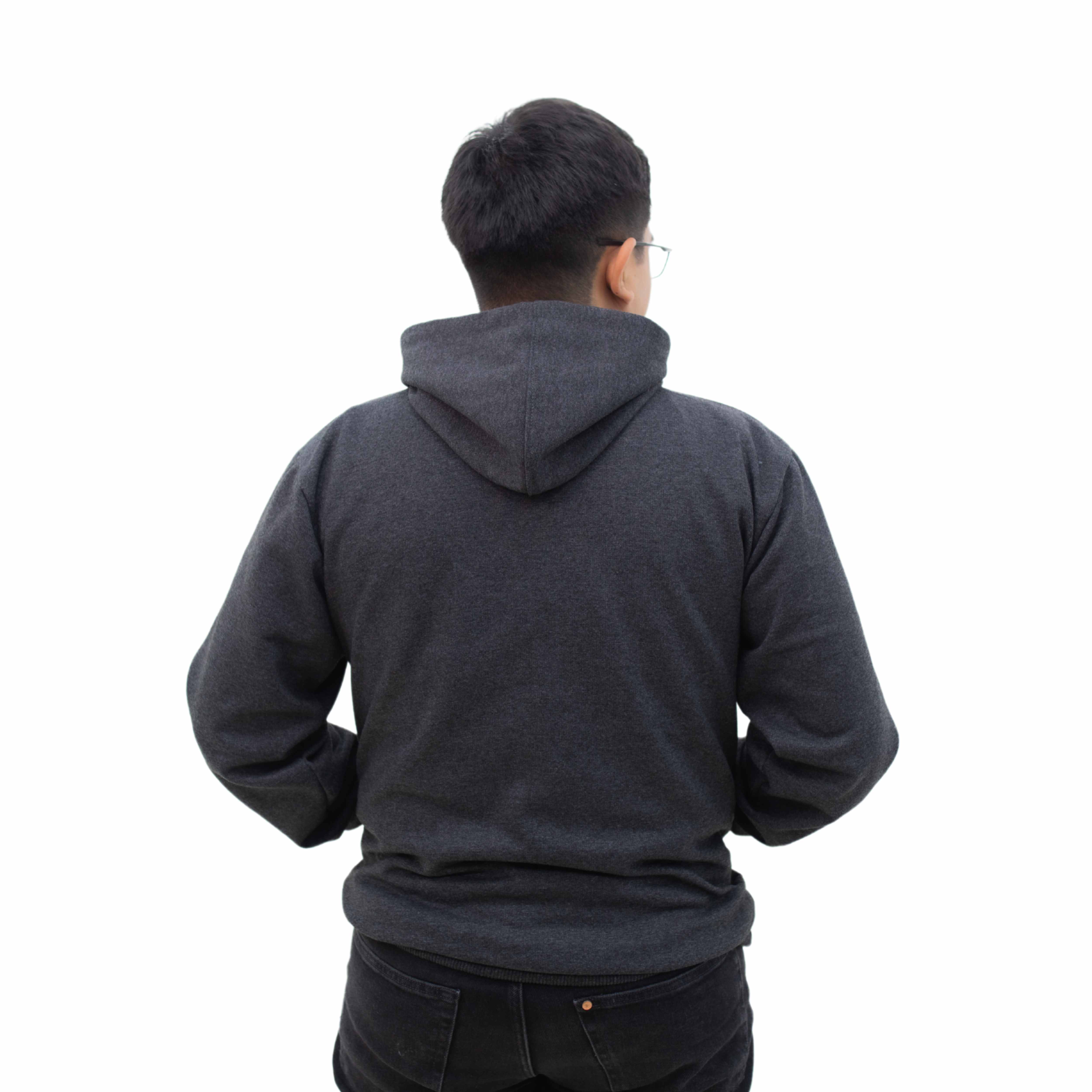 Polera gris con capucha Unisex