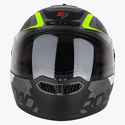 STEELBIRD SBA-7 ROAD MATT BLACK/NEON C/V (M)
