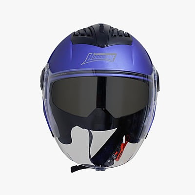 STEELBIRD SBA-3 HURRICANE WITH INNER SMOKE SUN SHIELD MATT YAMAHA BLUE C/V (M)