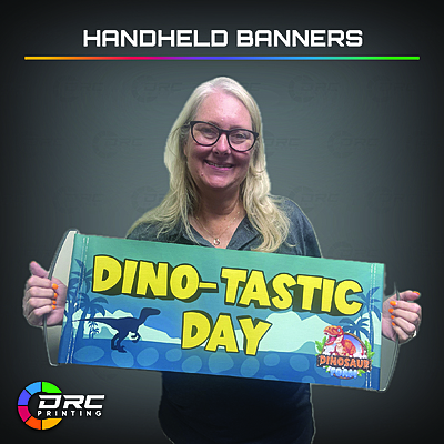 Dinosaur Hand Held Banner (10 Pack)