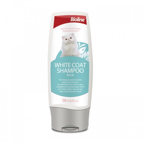 BIOLINE WHITE COAT SHAMPOO FOR CAT 200ML BIOLINE WHITE COAT SHAMPOO FOR CAT 200ML