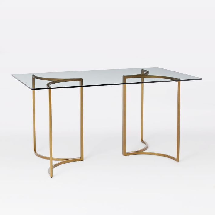 Anton Metal And Glass 6 Seater Dining Table Anton Metal And Glass 6 Seater Dining Table