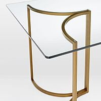 Anton Metal And Glass 6 Seater Dining Table Anton Metal And Glass 6 Seater Dining Table