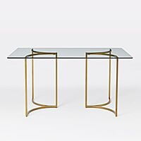 Anton Metal And Glass 6 Seater Dining Table Anton Metal And Glass 6 Seater Dining Table