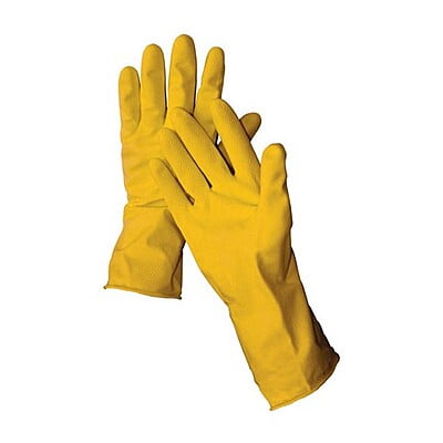 Guantes Amarillos De Látex Largos Resistentes A Químicos, Tamaño Grandes - 1 Docena