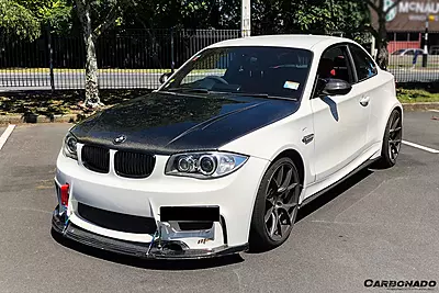 BMW 1 Series E82 E88 1M RZ Style Carbon Fiber Hood (2008–2013)