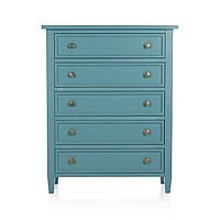 Vintage Tall Chest Of Drawers In Blue Vintage Tall Chest Of Drawers In Blue