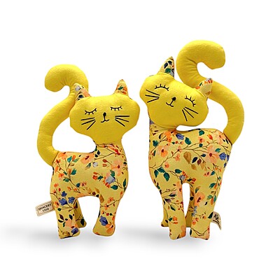 Mèo Thiên Thần 2 - Thủ Công Nhồi Bông, Vải Cotton Mèo Thiên Thần 2 - Thủ Công Nhồi Bông, Vải Cotton