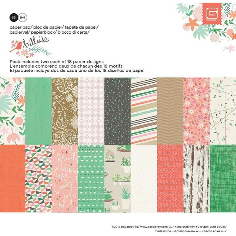 Paper Pad BasigGrey Hillside Collection