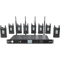 Hollyland Syscom 1000T-8B Full-Duplex Intercom System with Eight Beltpacks and Headsets