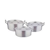 HOFFNER SET OF 3 ALUMINIUM POT SIZE 22,24 AND 26CM