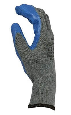 Latex coated gloves grey & blue Vaultex