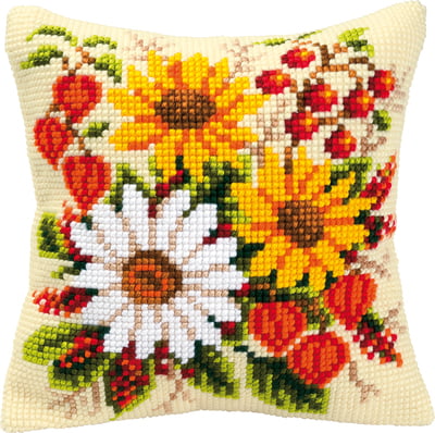 Cuscino Vervaco - Composizione di fiori Dis. 1