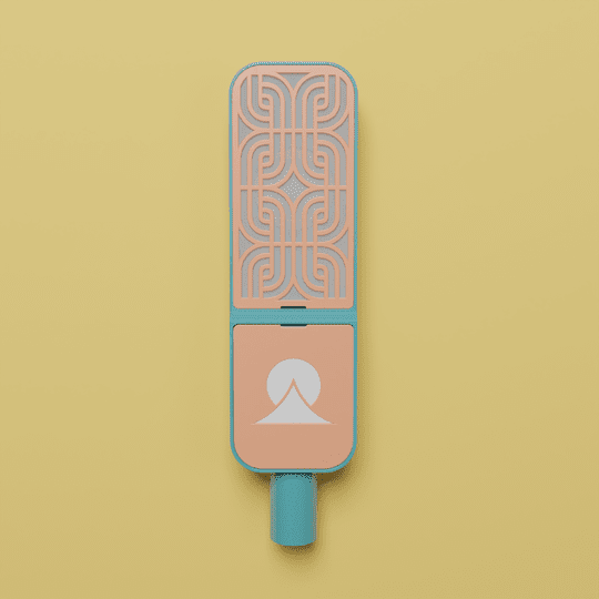 Ohma Ribbon / Motif / Teal / Apricot Ohma Ribbon / Motif / Teal / Apricot