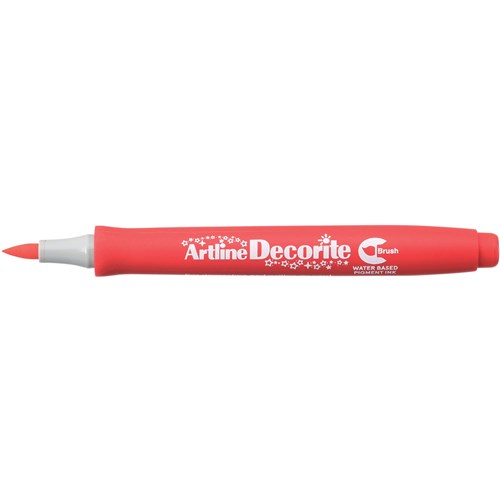 Artline Decorite Standard Markers Brush Nib Red Box Of 12