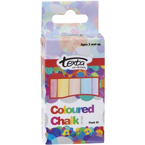 Texta Chalk Assorted Colours Pack Of 10