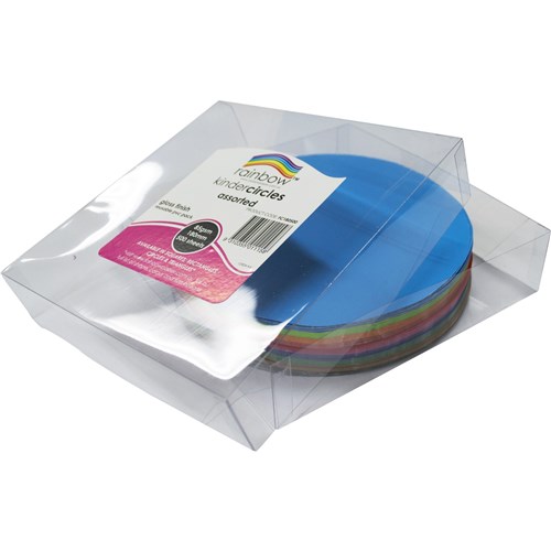 Rainbow Kinder Circles Gloss 180mm 84gsm Assorted Pack  Of 500