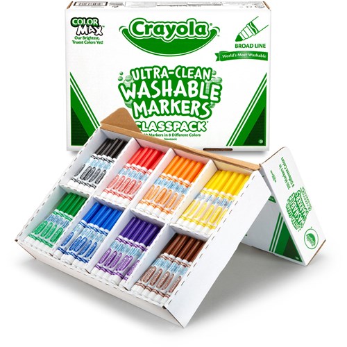 Crayola Ultra Clean Washable Broad Line Marker Classic ClassPack Pack of 200