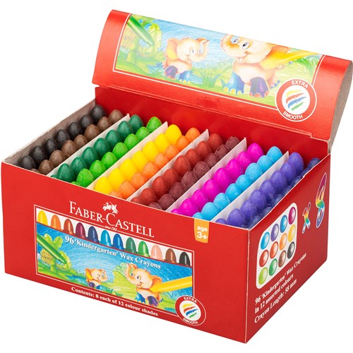 Faber-Castell Chublet Wax Crayons Assorted Pack  of 96