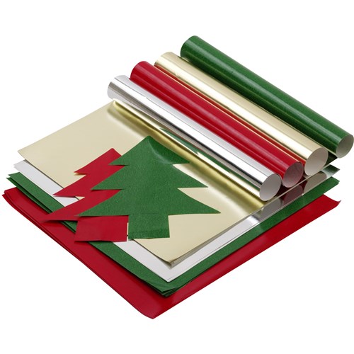 Jasart Christmas Paper 254x254mm Assorted Pack  of 100