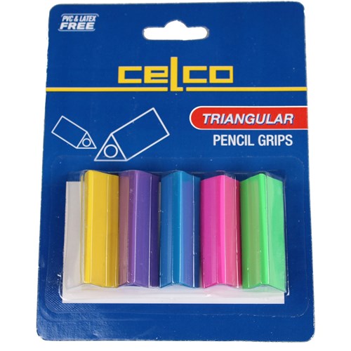 Celco Pencil Grips Card 5 Assorted Colours Pack Of 5