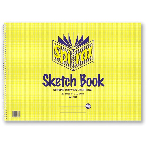 Spirax 533 Sketch Book Perforated A3 20 Sheets Side Opening