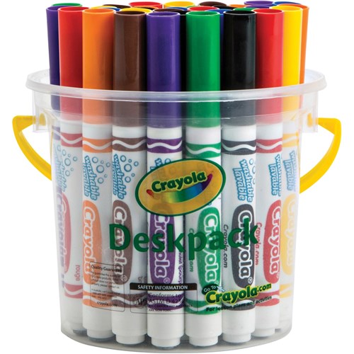 Crayola Ultra Clean Washable Broad Line Marker Classic Assorted DeskPack of 32