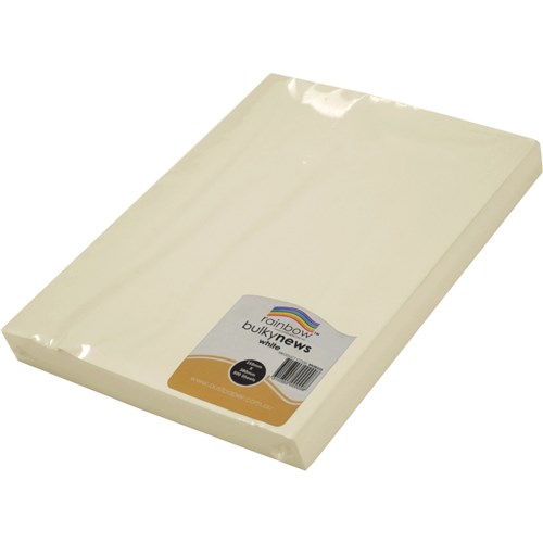 Rainbow Bulkynews Paper 380 x 255mm 80gsm White Pack  Of 500