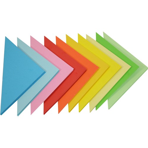 Rainbow Kinder Triangles Matte 125 x 180mm 80gsm Assorted Pack Of 720