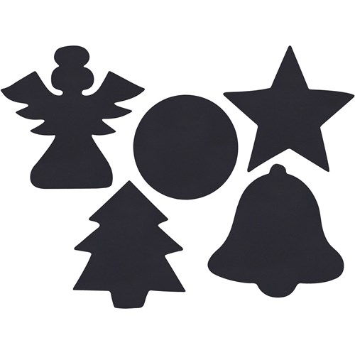 Zart Scratch Christmas Shapes Bright Rainbow Colours Pack of 30