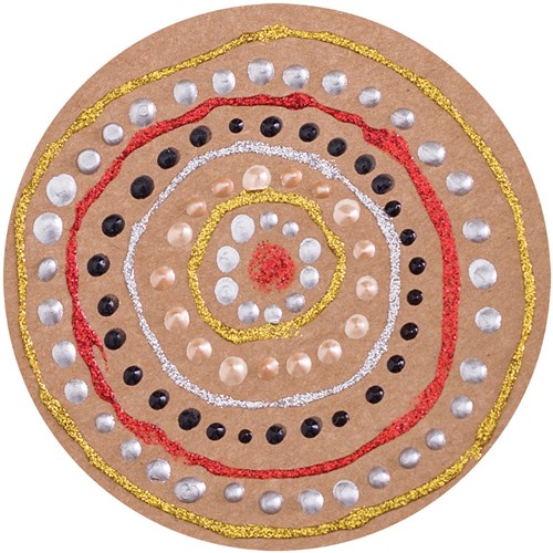 Zart Card Cardboard Circle Base 19cm Brown Pack of 50