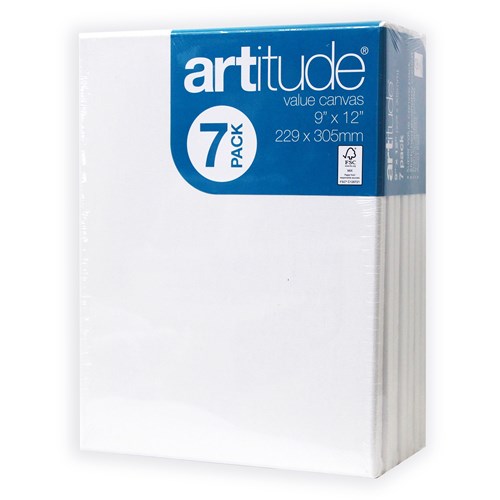 Artitude Canvas 9 x 12 Inch Thin Edge Pack  of 7