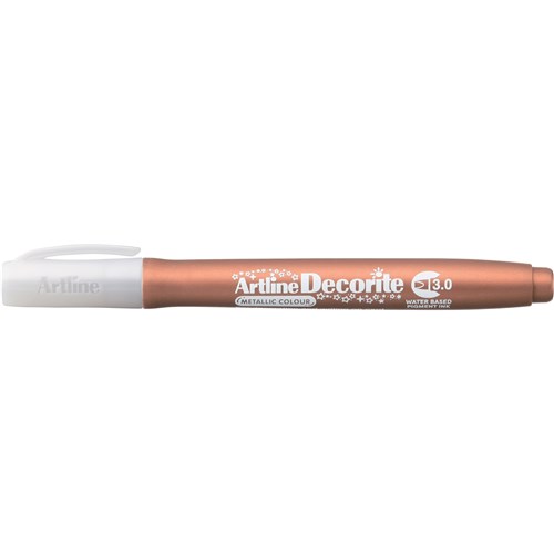 Artline Decorite Metallic Marker Chisel 3.0mm Bronze Box  Of 12