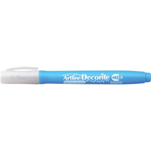 Artline Decorite Metallic Marker Chisel 3.0mm Blue Box Of 12