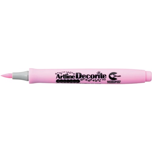 Artline Decorite Pastel Markers Brush Nib Pink Box  Of 12